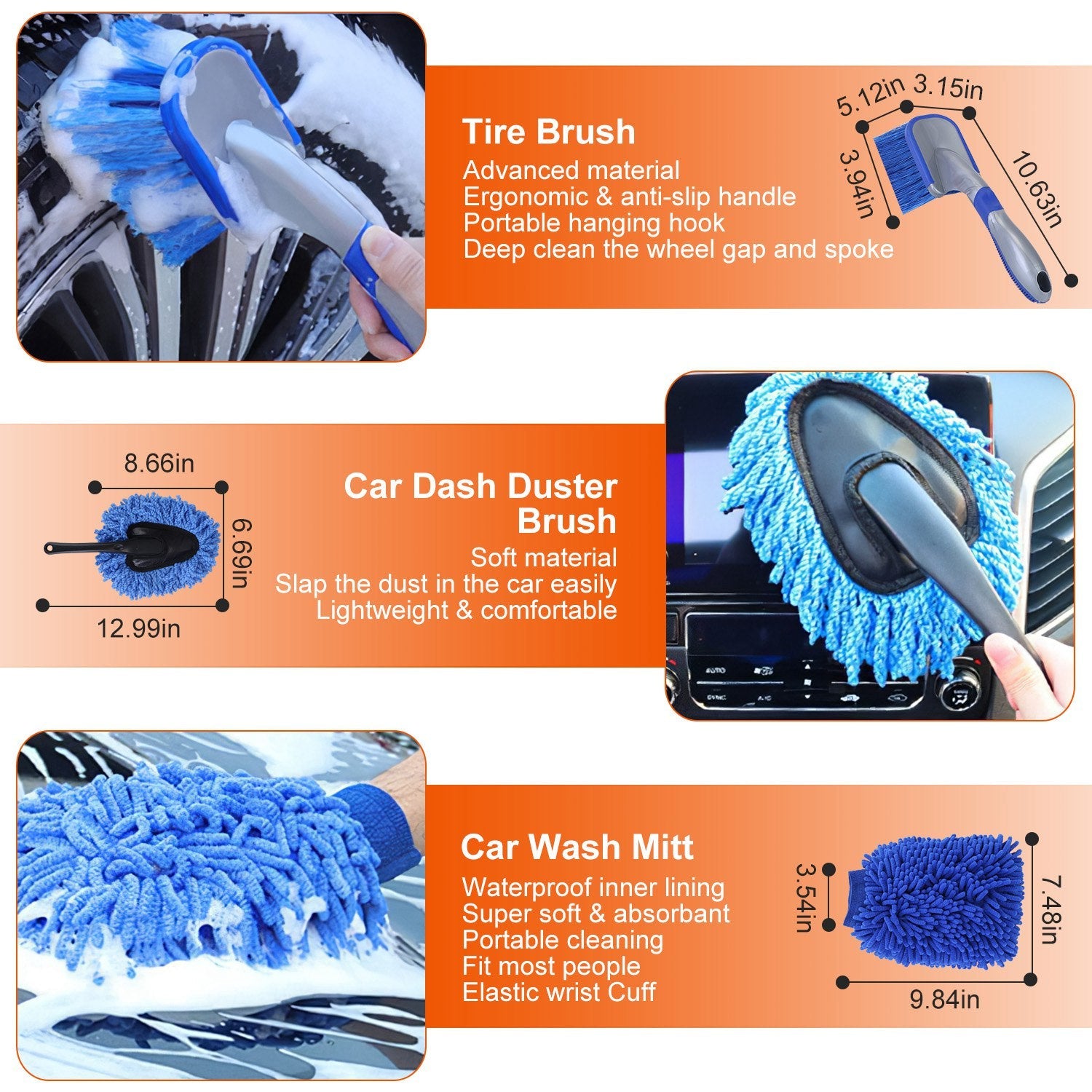 26-Piece Car Detailing Brush Kit with Drill Brushes