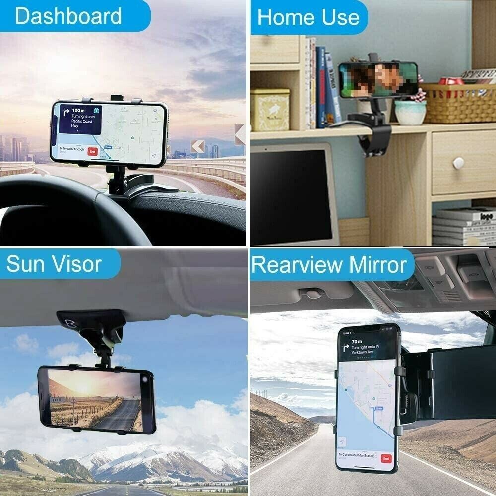 Universal Car Dashboard Phone Mount, Clamp and Cradle Style