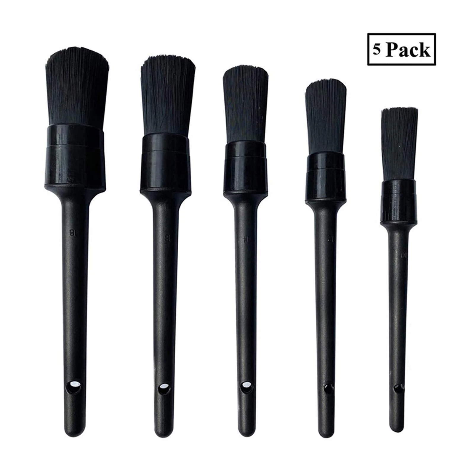 5-Piece Boar Hair Car Detailing Brush Kit