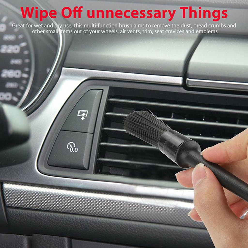 5-Piece Boar Hair Car Detailing Brush Kit