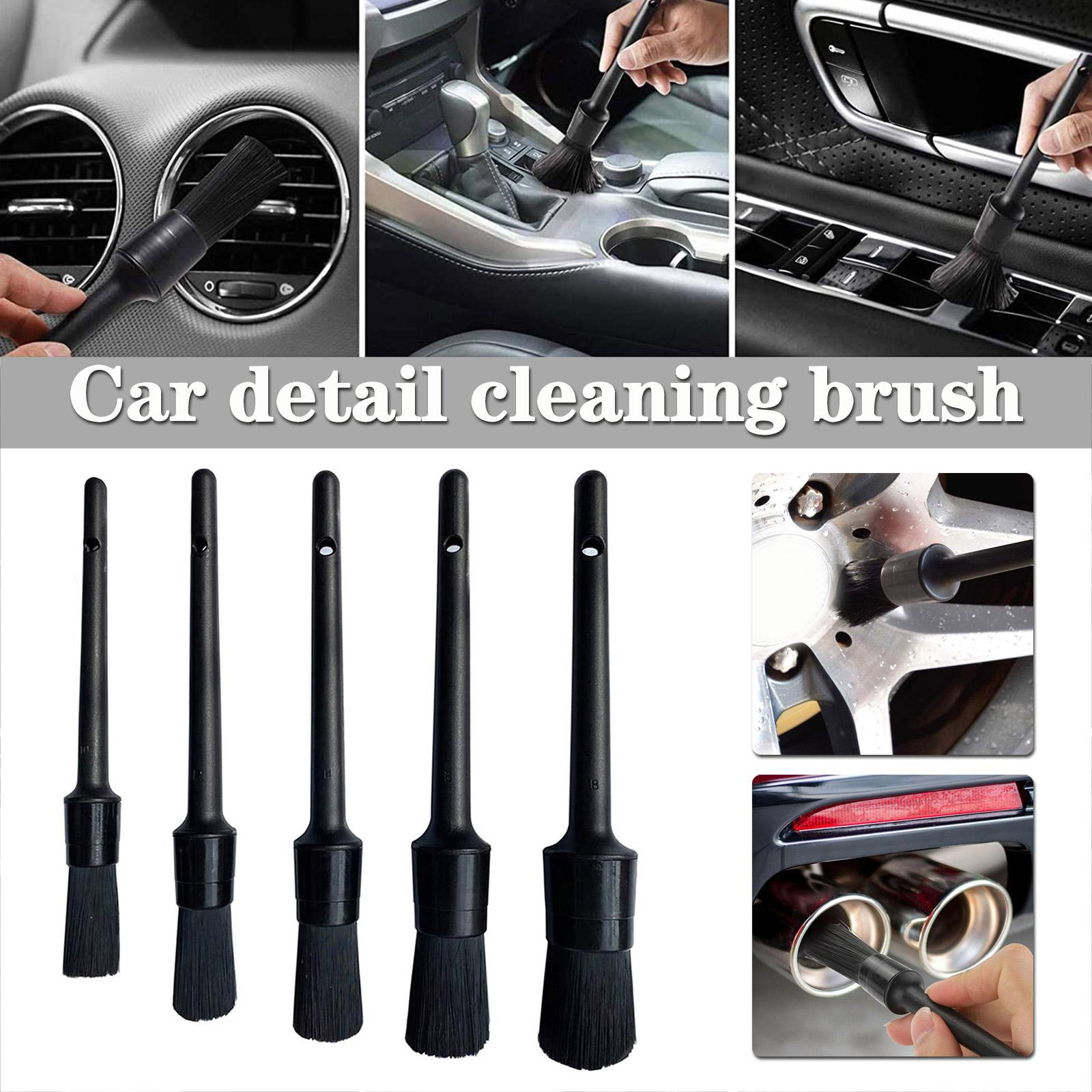 5-Piece Boar Hair Car Detailing Brush Kit