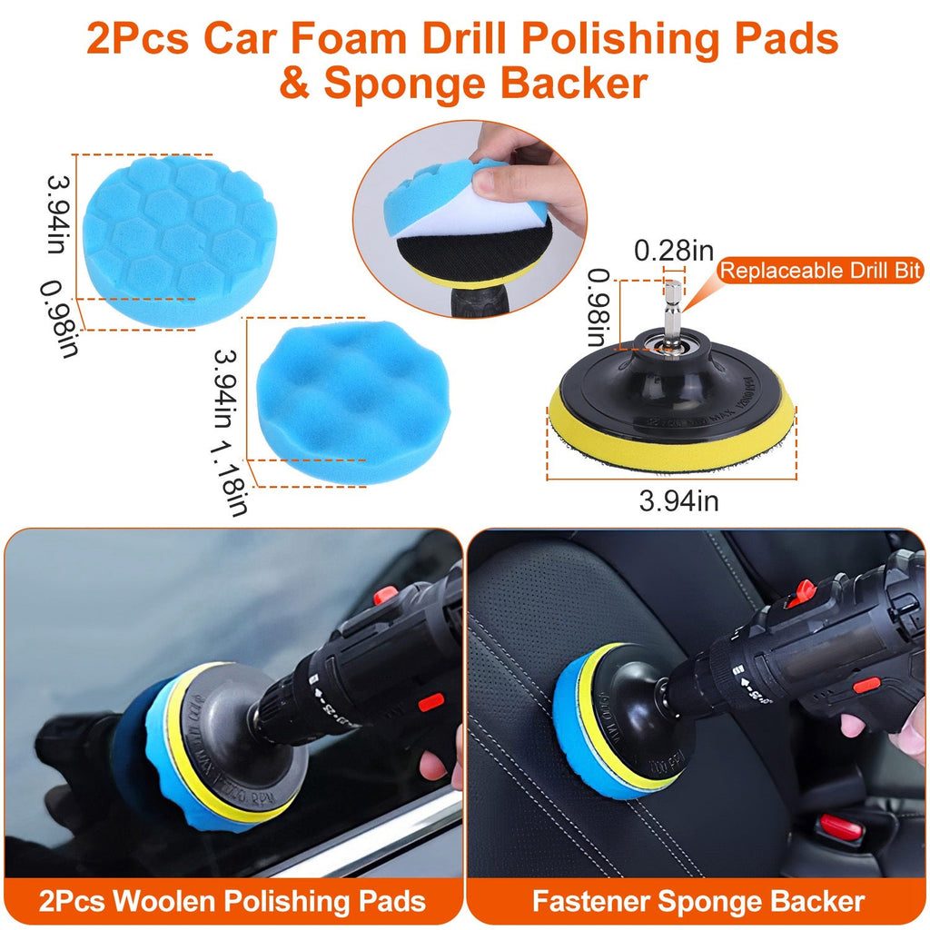 26-Piece Car Detailing Brush Kit with Drill Brushes