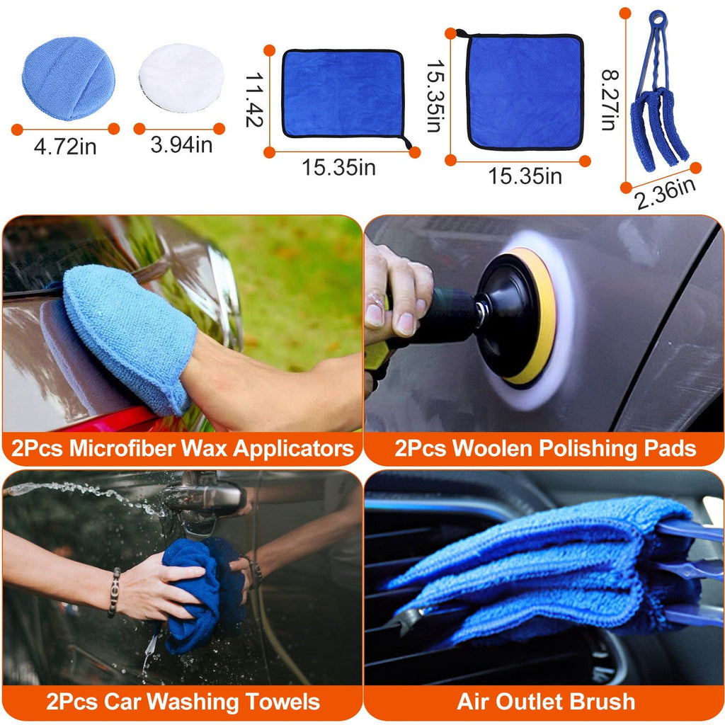 26-Piece Car Detailing Brush Kit with Drill Brushes