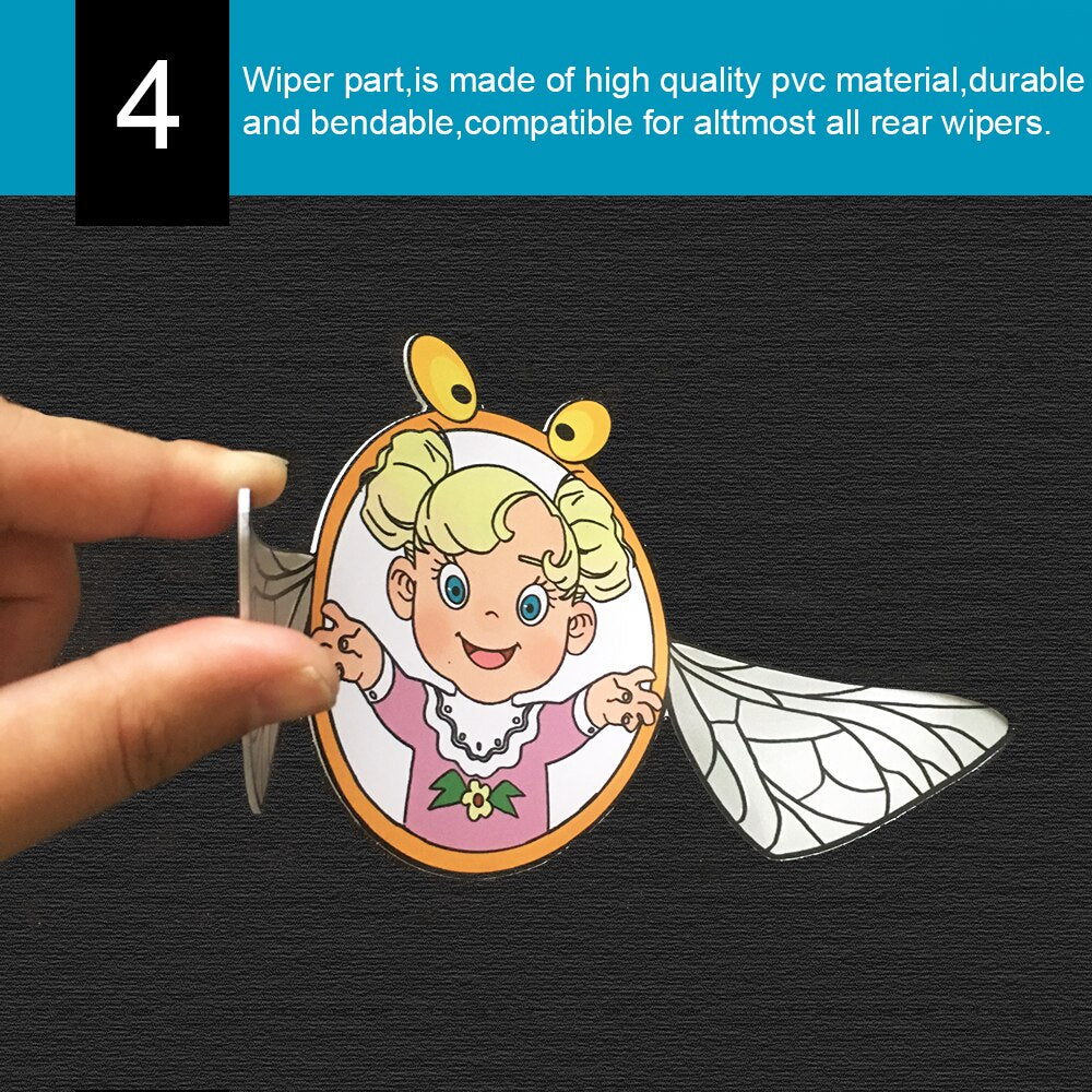 Waving Dog Rear Windshield Wiper Sticker