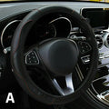 Vegan Leather Steering Wheel Cover, 15 Inch