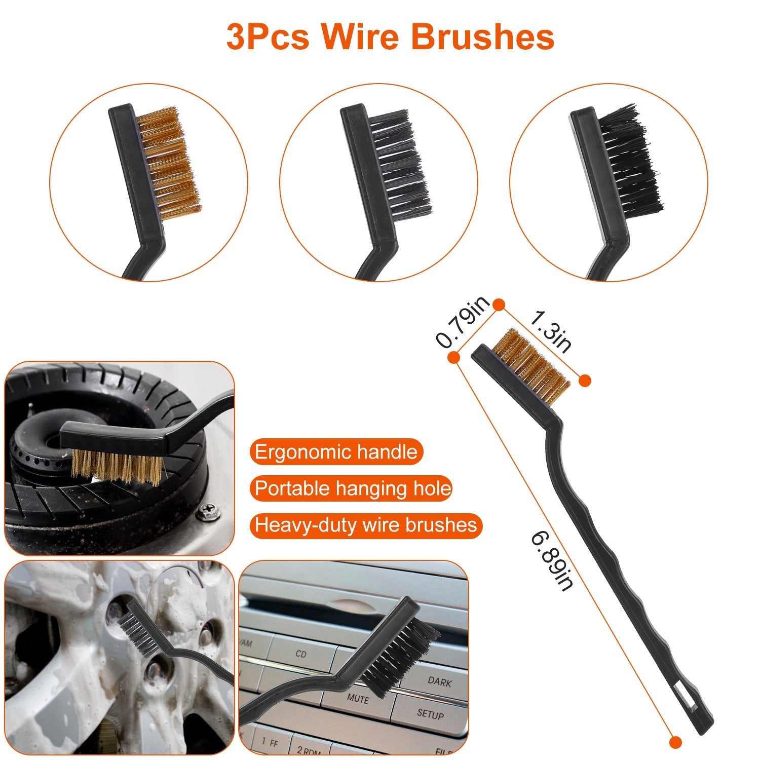 26-Piece Car Detailing Brush Kit with Drill Brushes