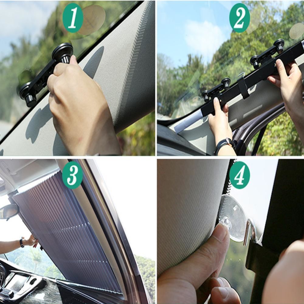 Retractable Windshield Sun Cover with UV Protection