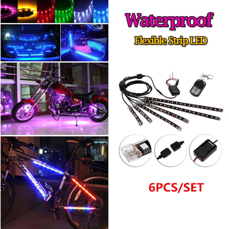 RGB Voice-Controlled LED Glow Lights, Car and Motorcycle