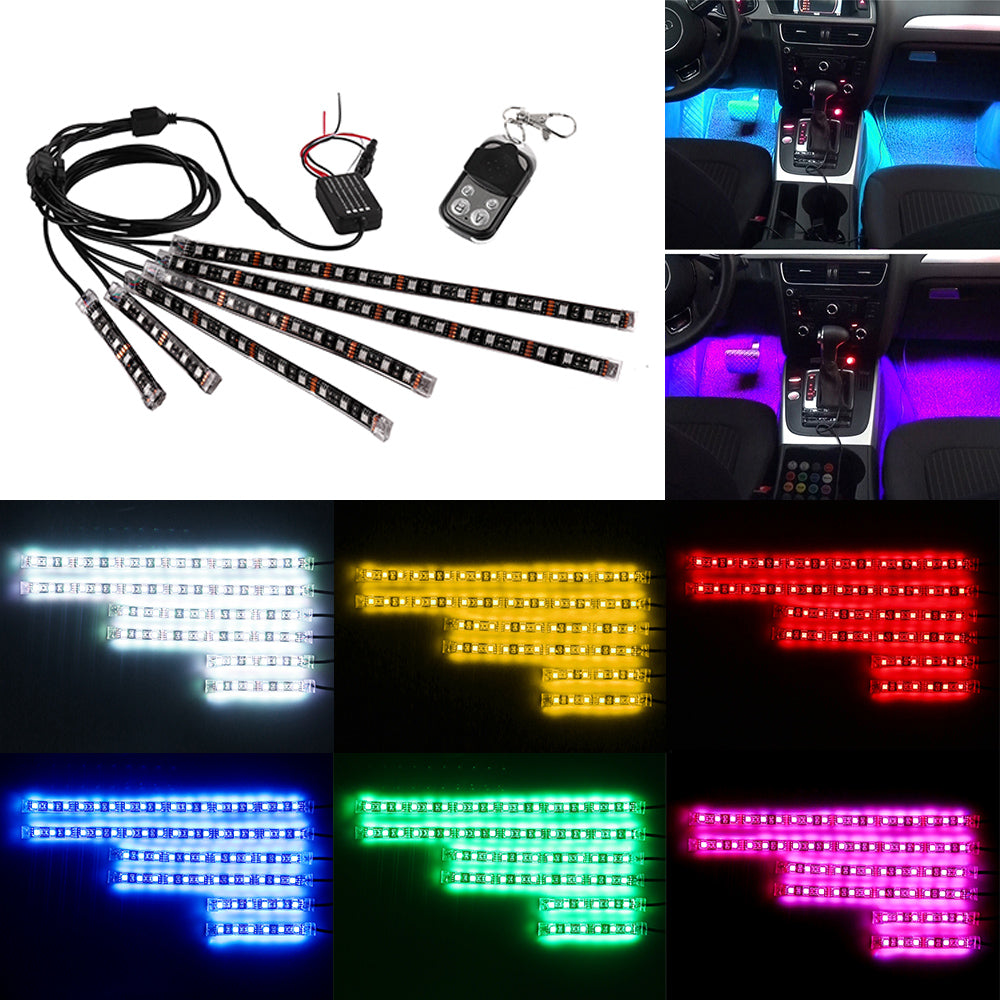 RGB Voice-Controlled LED Glow Lights, Car and Motorcycle