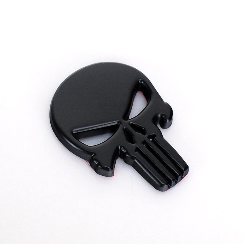 Punisher Skull Car Badge, Zinc Alloy