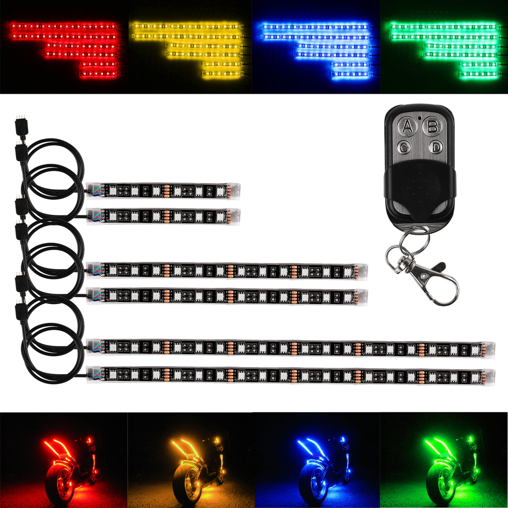 RGB Voice-Controlled LED Glow Lights, Car and Motorcycle